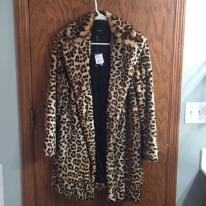 Leopard Faux Fur Coat